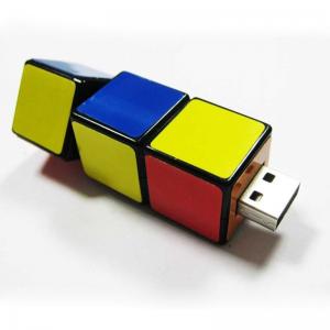 China Magic Cube Plastic USB Flash Drive, Logo Custom Sticker USB Memory Stick 1GB 2GB supplier