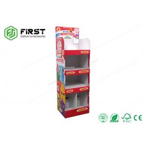 Custom Free Floor Standing Corrugated Cardboard Waterproof Display Rack Shelf Stand