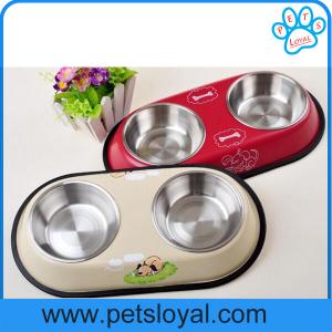 promotional purple dog bowl, stainless steel feeder china factory