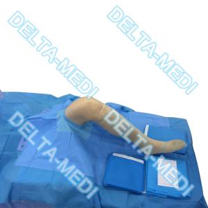 China SMFの使い捨て可能な膝のArthroscopyのパックが付いている開きのまわりの青いPPのPEの使い捨て可能な外科パック supplier