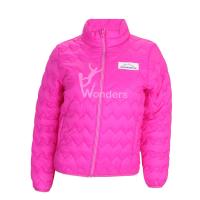 China Girls Water Resistant Zig Zag Quilted Padded Full Zip Jacket Gliding Print on sale