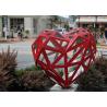 China Contemporary Painted Stainless Steel Heart Garden Sculpture wholesale