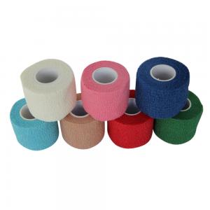 Cotton Self-Adherent Cohesive Elastic Bandage Flexible Wrap Tape