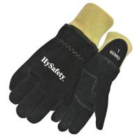 China Cowsplit Kevalr Wristlet Fireman Gloves Heat Resistance Classic High Protection on sale