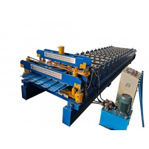 Steel Glazed Tile Roll Forming Machine 4Kw Hydraulic Power 3-5M/Min Speed