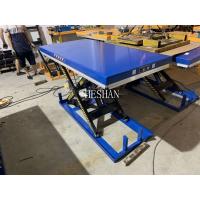 China Carbon Steel Scissor Lift Table Foot Control 1000kg Hydraulic Lift Work Table on sale