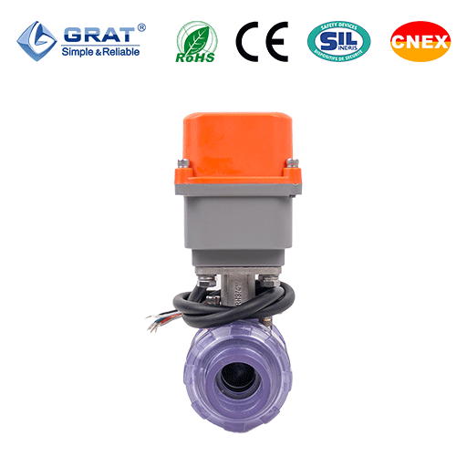 China IoT UPVC Electric Ball Valve with Smart Modbus 485 Communication for Remote Flow Control and Automated Water Treatment Systems wholesale