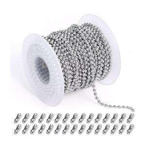 Plain Finish Stainless Steel Ball Chain Bead Belt Chain for Jewelry Making Supplies