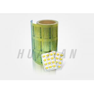 Gold colored aluminum foil blister packs for tablets use with PVC or Cold forming foil blister