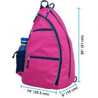 China Unisex Polyester Pickleball Sling Bag With Water Bottle Holder on sale