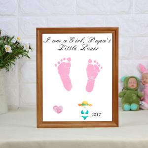 China Memory Birthday Baby Birth Souvenirs Ink Handprint / Footprint Kit For Boys Girls supplier