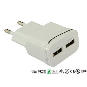 China Quick Dual Port USB Wall Charger 5V 2.1A Universal Mobile Phone Charger supplier