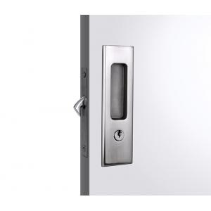 Satin Nickel Metal Sliding Door Locks With Key , 35 - 70mm Door thickness
