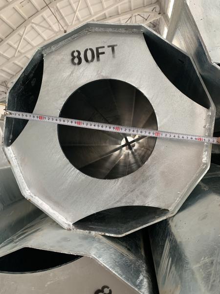 Acero galvanizado dodecagonal 5.0m m de la transmisión de los 80FT Electric Power poste