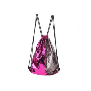 China Hot Sale Rose Red and Silver Reversible Sequins Backpack Bag supplier