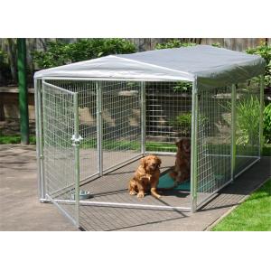 China Large Folding Pet Cage For Dog House / Metal Dog Crate Kennel With Gate supplier