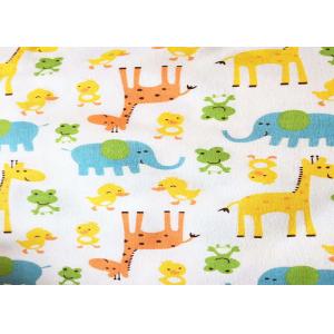 Pure Printed Cartoon Animal Flannel Fabric For Baby Blanket