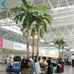 Plastic Artificial Palm Trees , Large Szie Green Artificial Banana Plant