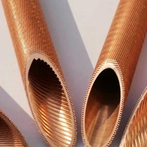 DELLOK  Inner Grooved Copper Tube Low Fin Tube For Heat Exchanger And Air Cooler