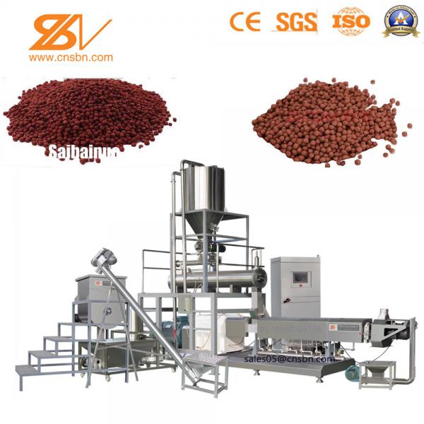 SLG135 Fish Feed Extruder , Twin Screw Fish Food Making Machine ABB Inverter