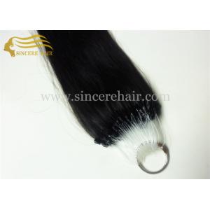 Hot Product 18" Straight Hair Extensions for sale - 45 CM Black Micro Links Loop Hair Extensions 1.0 G / Strand For Sale