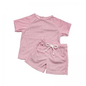 Towel Terry Fabric Custom Tee Shirts Neutral Baby Cosy Raglan Sleeve Tshirts