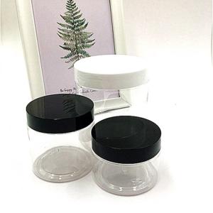 Cosmetic Pet Plastic Jar 100ml Clear Spice Jars Packaging