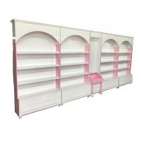 China Pink Beauty Shop Makeup Display Cabinet Shelf For Cosmetics 900*350*2200mm on sale