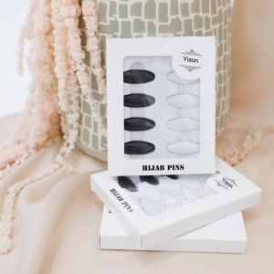 China Custom Printed Empty Rubber Band Hairpin Hijab Pin Packaging Box supplier