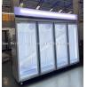 Commercial Glass Doors Vertical Freezing Showcase Upright Freezer