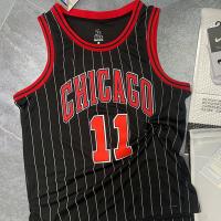 China Black NBA Team Jerseys Quick Dry 11 Basketball Jersey Striped on sale