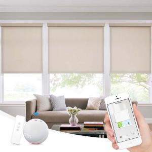 Smart Wifi Remote Control Roller Blinds , Automatic Electric Curtain Blinds For Office