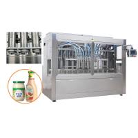 China Full Automatic Servo Piston Filler Mayonnaise Filling Machine For Bottle Jar Packing Machine on sale