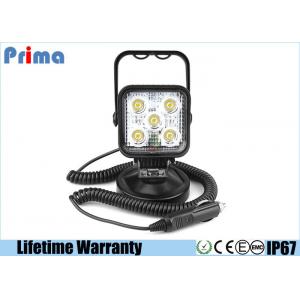 China Portable 15W LED Work Lights With Magnetic Base Cigar Lighter Spot Beam 6000K Cool White supplier
