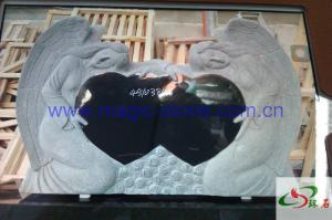 China double black Heart with double Angel Monument on sale 