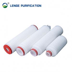 DIPTFE Membrane Pleated Filter Cartridge 10 Inch For Liquid Filtration