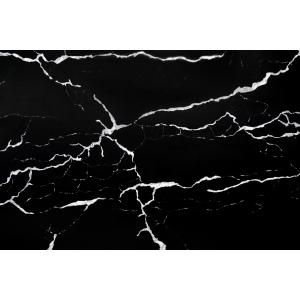 Black 15MM Calacatta Quartz Stone Lightning Patterned Quartz Slab