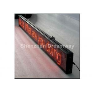 Single Red LED Scrolling Message Display 5V 40A , single line P 10 LED Message Board Signs