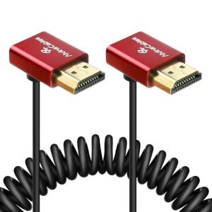 China Câble HDMI 2.1 8K Alvin Ultra Fin 2,4 mm enroulé, coudé supplier