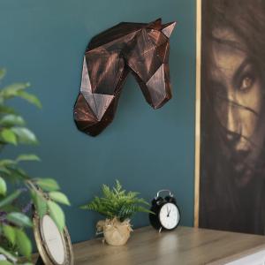 Customized Metal Wall Art Sculpture Geometry Horse Head Home Decoration