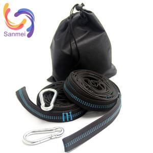 Durable Polyester Hammock Webbing with 15-20 Loops Safety Tree Swing Strap and Adjustable Size