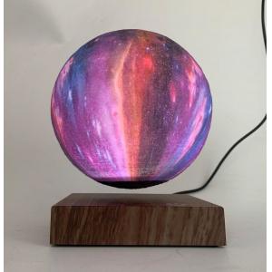 christmas gift promotion magnetic levitation platform starry moon lamp , floating colorful moon light 6inch