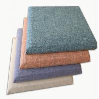China Decorative Soft Covered Fabric Fiberglass Acoustic Wall Panels Square Edge on sale
