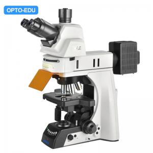 China OPTO EDU A16.1093-L Trinocular LED Upright Fluorescent Light Microscope Semi Auto supplier