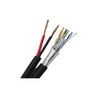 China O cobre desencapado Calibre de diâmetro de fios do ftp CAT5E 24 com os 2 x 1,50 mm2 encalhou o poder do CCA para a câmera do IP supplier