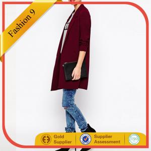 Red Crepe Duster Coat