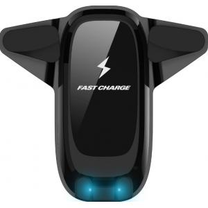 Mute Motor Automatic Open Infare 10W QI Wireless Car Charger For Samsung
