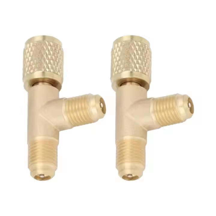 China Adaptateur à accouplement rapide T-forme de soupape basse pression HAVC réfrigérant R22 R12 R134 supplier