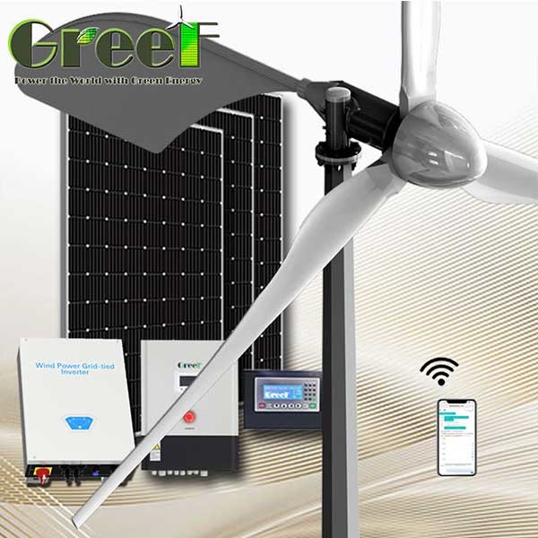 China Fase eléctrica 3 del equipo híbrido solar 1KW del sistema de la turbina de viento de la rejilla wholesale