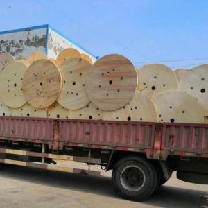 Industrial Wooden Cable Reel Empty Wooden Fiber Optic Spool